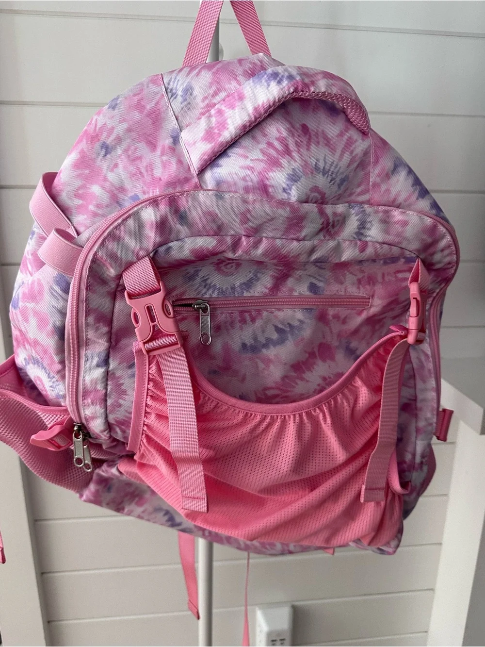 Girl’s Softball Pink & Lavender Tie-Dye Backpack